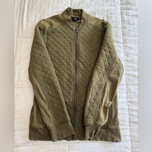 H&M olive Quilted Bomber Jacket